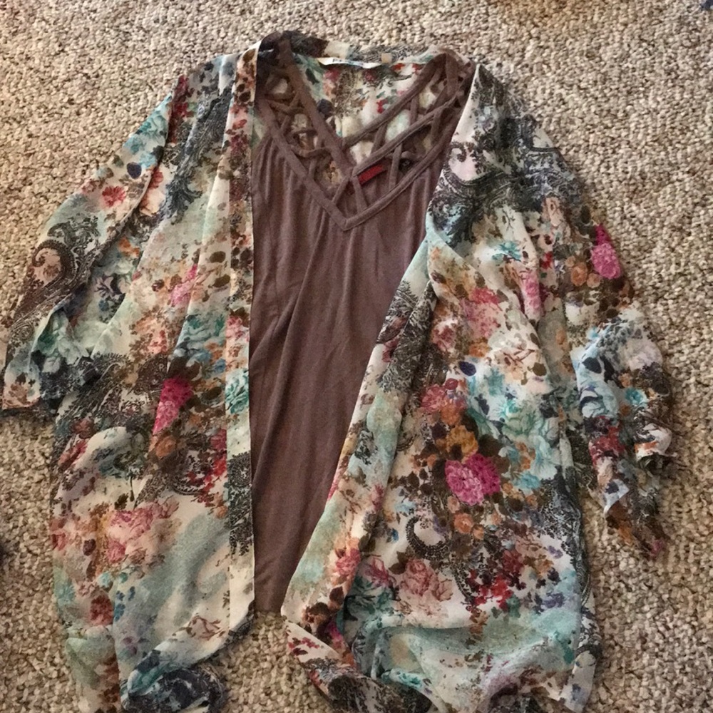 Kimono and tank